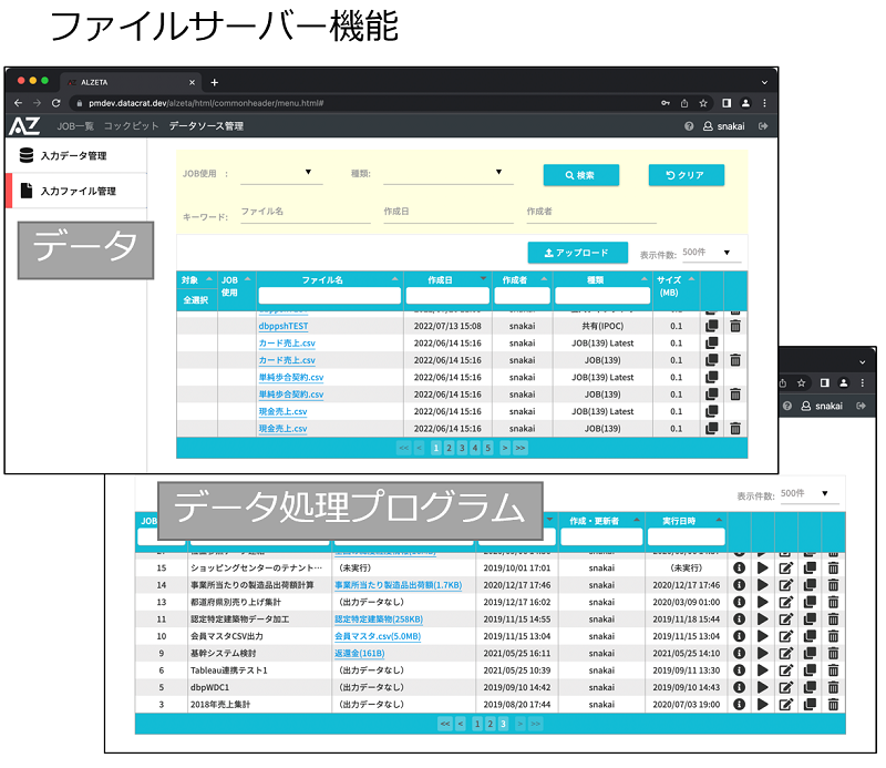 ALZETAのファイルサーバー機能